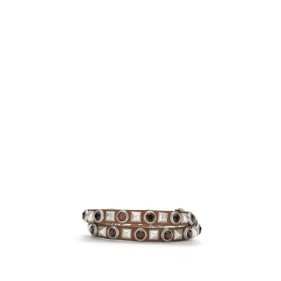 Etro Brown Calf Leather Bos Taurus Regular Women's Belt