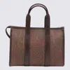 Etro Brown Cotton Arnica Top Handle Bag