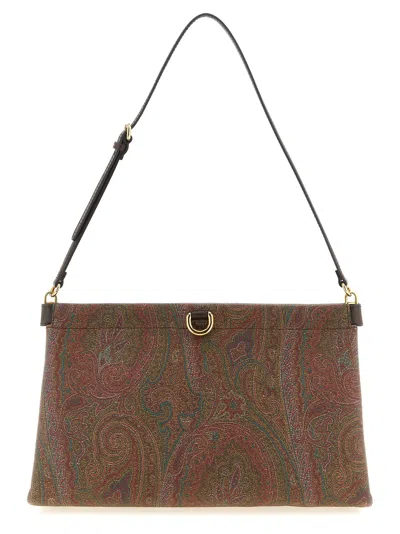 Etro Brown Cotton Clutch Women's Bag