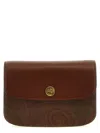 Etro Woman Multicolor Canvas And Leather Small Essential Crossbody Bag In Brown
