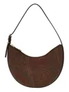 Etro Hobo Essential Small Shoulder Bag In Brown