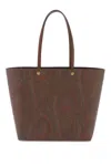 Etro Brown Leather Blend Bag In Marrone Scuro 2 (brown)