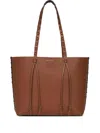 Etro Medium Essential Leather Tote Bag In Brown