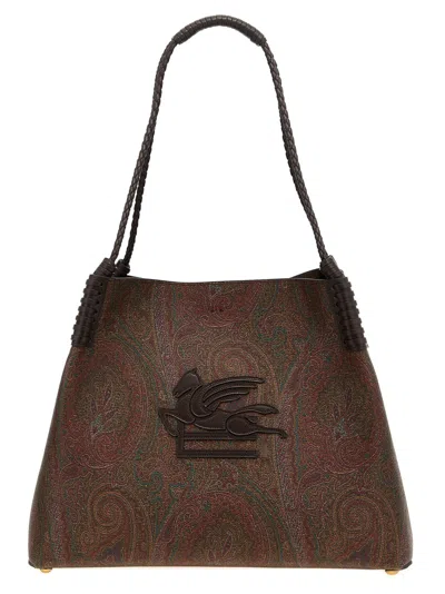 Etro Brown Libra Medium Tote Bag In Black