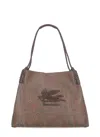 Etro 'libra Piccola Paisley' Shopping Bag In Brown