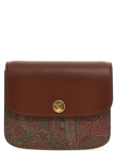 ETRO BROWN PAISLEY CROSSBODY BAG
