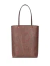 Etro Paisleyprint Opentop Tote Bag In Brown