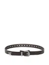Etro Leather Belt With Perforated Details Belts Brown In Brown