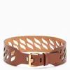 ETRO ETRO | BROWN PERFORATED LEATHER BELT
