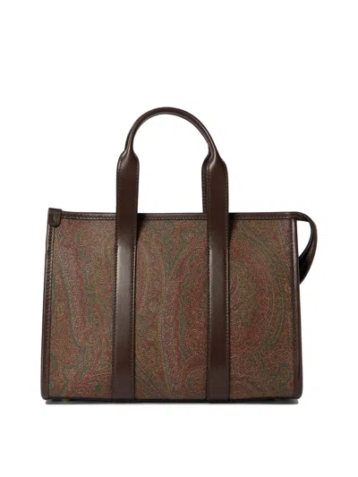 Etro Brown Polyester Handbag