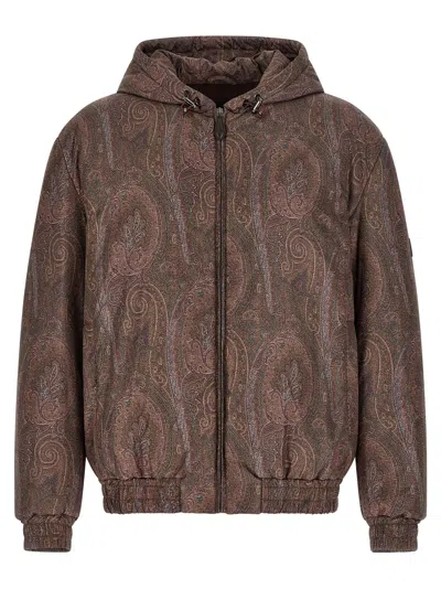 Etro Brown Polyester Men's Bomber