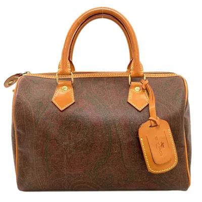 Pre-owned Etro Brown Pvc Boston Bag ()