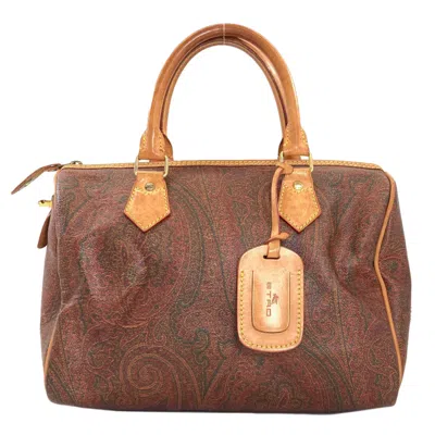 Pre-owned Etro Brown Pvc Boston Bag ()