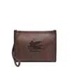 Etro Brown  Red Clutch Bags