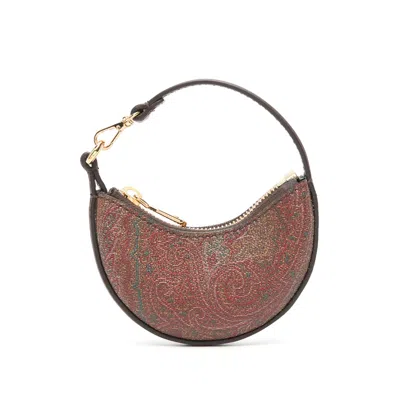 Etro Brown  Red Shoulder Bags