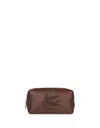 Etro Brown Small Pouch With Paisley Jacquard Motif In Brown