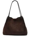Etro Brown Suede Calfskin Shoulder Bag  In Brown