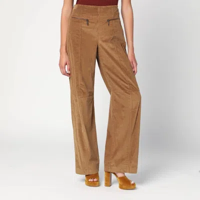 Etro Brown Velvet Palazzo Pants Women