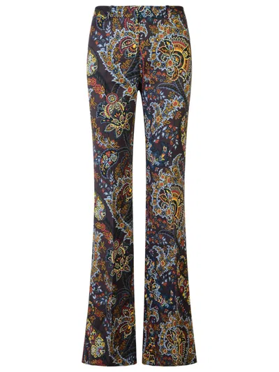 ETRO ETRO BROWN VISCOSE TROUSERS