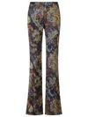 Etro Paisley-print Flared Trousers In Brown