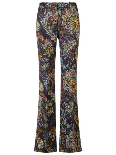 ETRO ETRO BROWN VISCOSE TROUSERS WOMEN