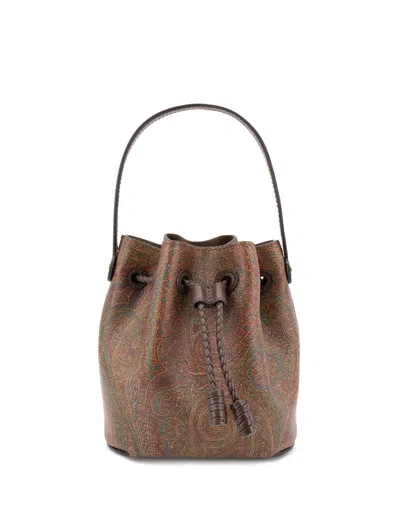 Etro Bucket Bag In Brown