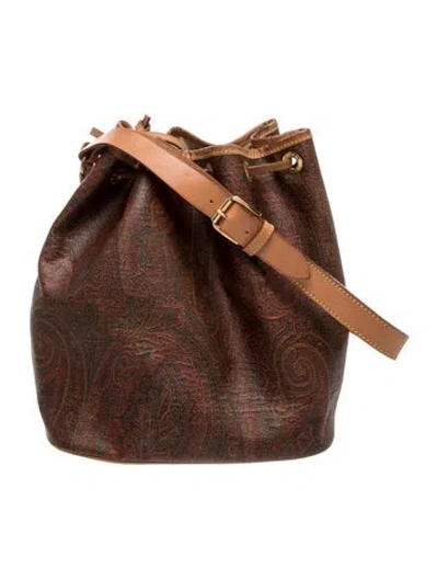 Pre-owned Etro Bucket Bag In Brown
