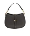 Etro Women Medium Grained Leather Shoulder Bag With Buckle In Black
