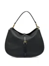 Etro Buckle-fastening Extra-large Leather Shoulder Bag In Black