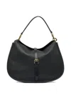 Etro Buckle-fastening Extra-large Leather Shoulder Bag In Black