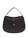 Etro Buckle-fastening Extra-large Leather Shoulder Bag In Brown