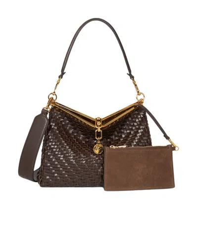Etro Buckle Shoulder Bag In Black