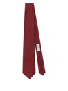 Etro Wavy-pattern Silk Tie In Burgundy