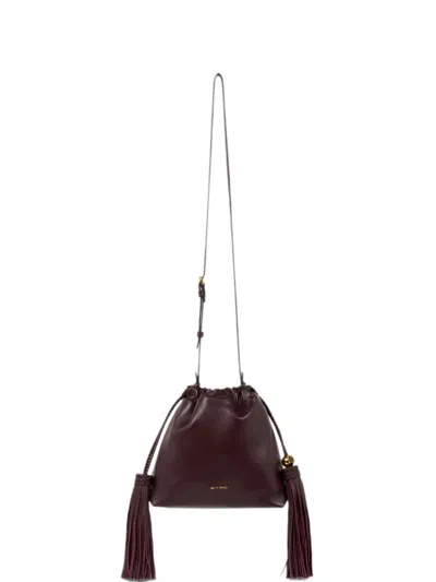 Etro Burgundy Leather Bag In Brown
