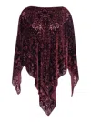Etro Paisley Silk-blend Velvet Poncho In Brown