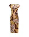 Etro Paisley-printed Chenille Dress In Red