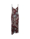 Etro Printed Jersey Midi Dress In Red