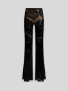 Etro Burnout Stretch Jersey Flared Trousers In Black