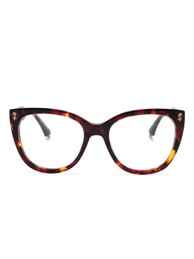 Etro Butterfly-frame Glasses In Brown