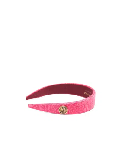 Etro Paisley Button Hair Accessory In Pink