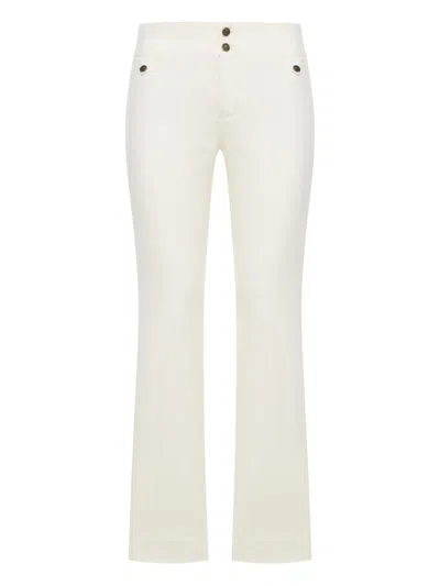 Etro Button-detail Trousers In White