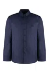 Etro Button-down Collar Cotton Shirt In Blue