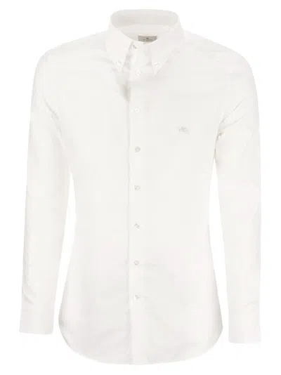 Etro Button-down Cotton Shirt In White