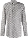 ETRO BUTTON DOWN SHIRT WITH GEOMETRIC PATTERN