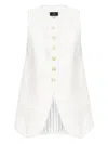 Etro Button-down Waistcoat With Trims In White