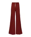 Etro Button-down Wide-leg Jeans In Burgundy