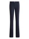 Etro Button-fastening Flared Trousers In Blue