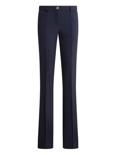 ETRO BUTTON-FASTENING FLARED TROUSERS