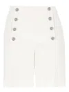 Etro High Waist Button Detailed Shorts With Pockets In Neutral