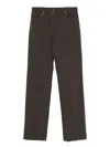 Etro Straight Trousers With Button Fly In Gray